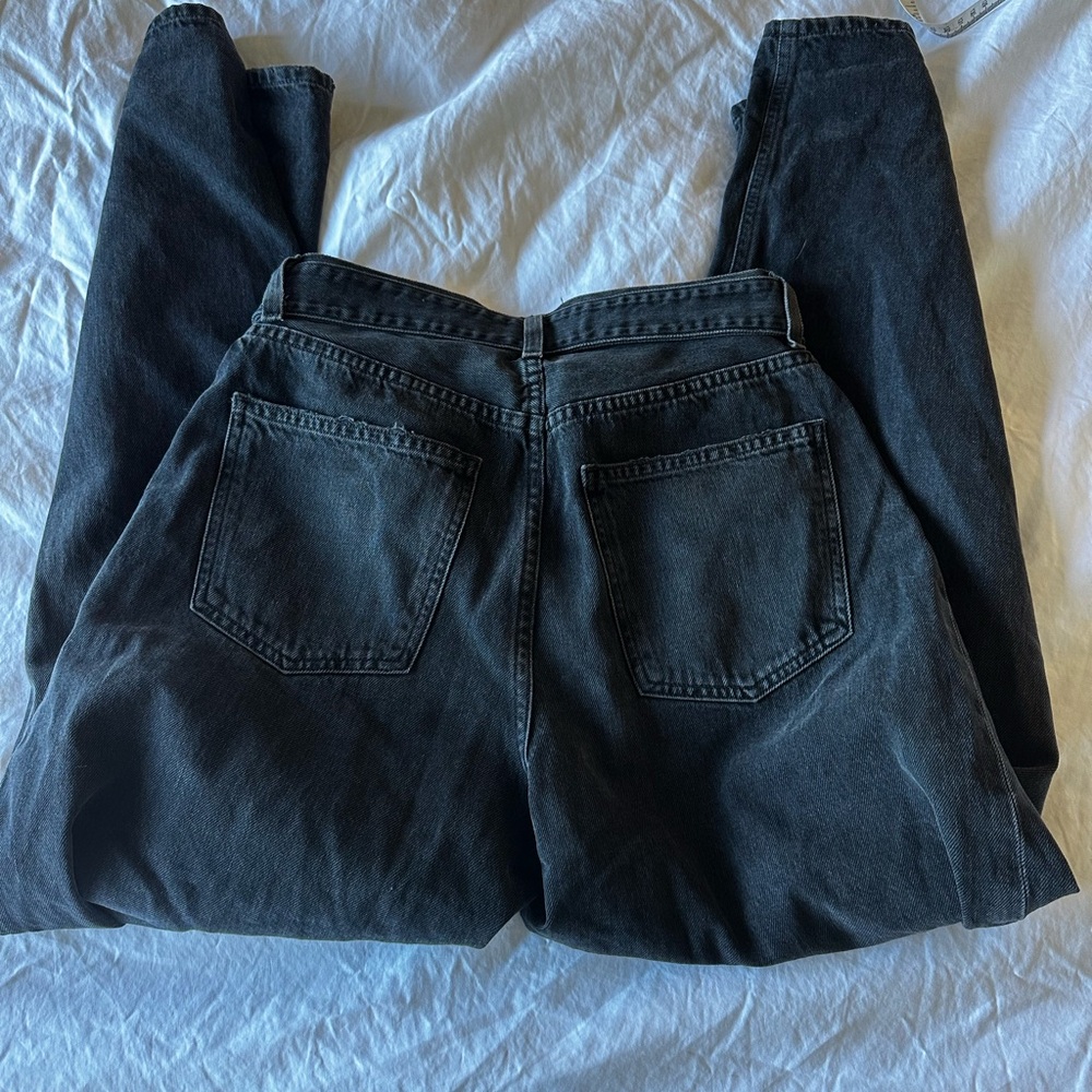 AGOLDE BELTED BLACK BAGGY JEANS - Picture 4 of 5